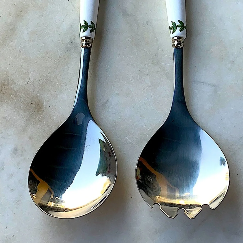 PORTMEIRION BOTANIC GARDENS SALAD SERVERS SET OF 2